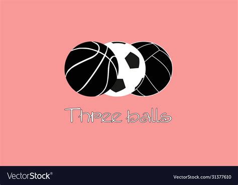 Three balls for sports games Royalty Free Vector Image