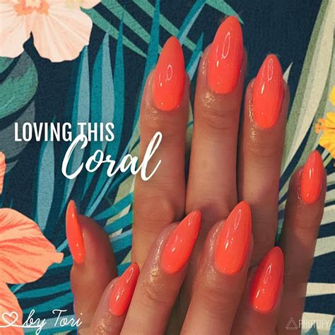 Pin by Tabetha Smith on Nails in 2021 | Neon coral nails, Bright coral ...