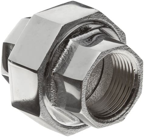 Chrome Plated Brass Pipe Fitting, Union, 1" NPT Female: Industrial Pipe Fittings: Amazon.com ...