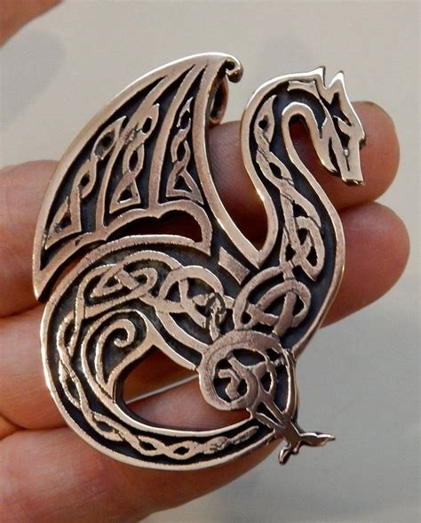 Bronze Dragon, Celtic Knotwork, Celtic Style, Medieval Jewelry, Dragon ...