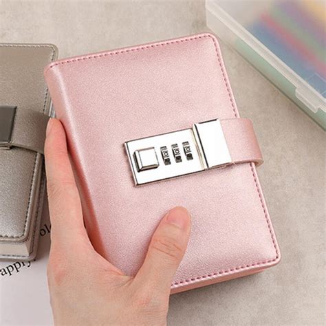 A7 size Password Lock Notebook for Girls - Notebookpost