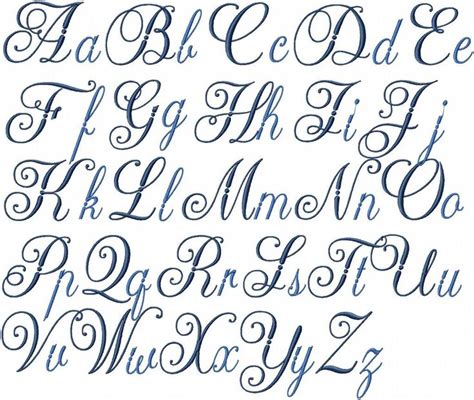 DIPLOMAT FONT - MACHINE EMBROIDERY FONT | Cursive fonts alphabet ...