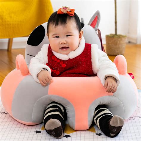 Baby Sofa Support Seat Cover Cartoon Animal Plush Learning To Sit Feeding Chair | eBay