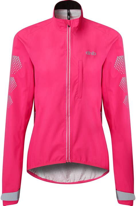 dhb Flashlight Waterproof Jacket Women pink glow | Bikester.co.uk