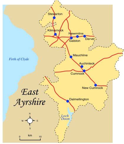 East Ayrshire: East Ayrshire Map