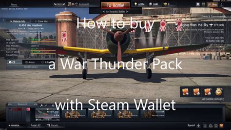 How to buy a War Thunder's Packs using Steam Wallet - YouTube