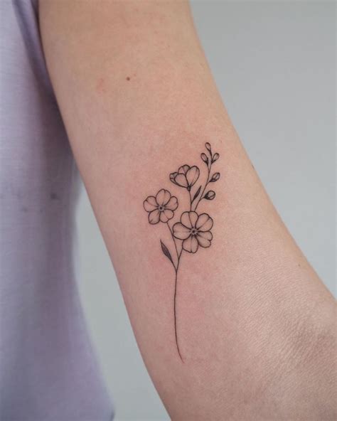 30 Pretty Forget Me Not Tattoos for Your Inspiration | Forget me not tattoo, Tattoos, Small tattoos