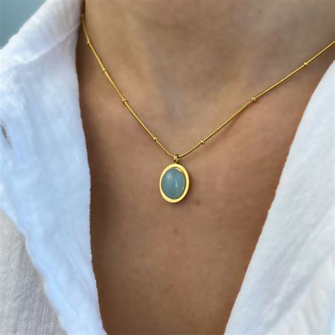 Aquamarine Necklace Gold - Aquamarine Pendant Necklace