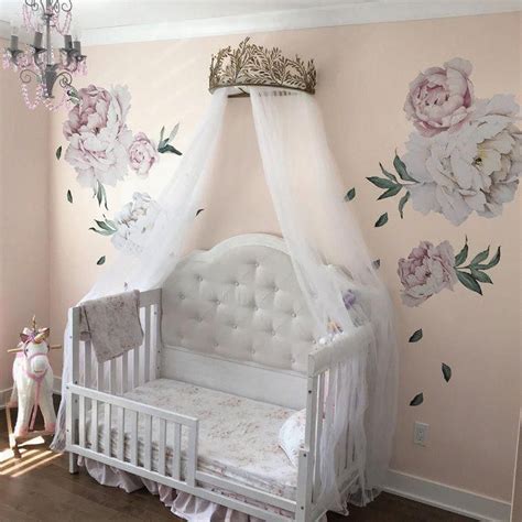 White Canopy white crib Canopy white bed canopy net tulle | Etsy | Girl nursery room, Nursery ...