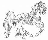 Coloriage Animaux  Cheval sketch template