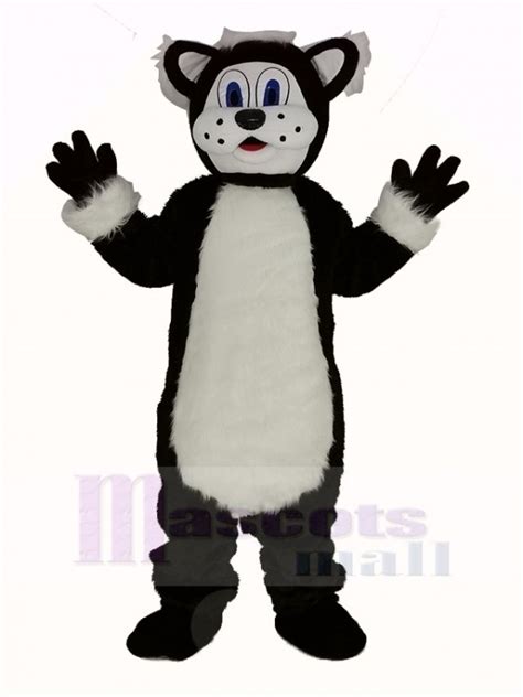 Black and White Fat Cat Mascot Costumes Animal