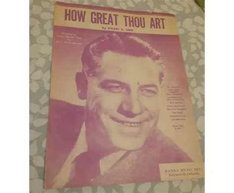 VINTAGE SHEET MUSIC How Great Thou Art by Stuart K. Hine Manna Music 1955 $8.75 - PicClick