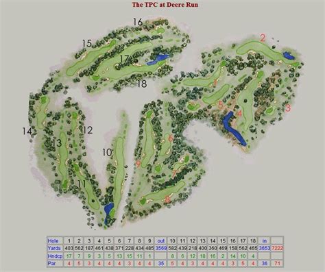 the golf course map for the 2013 u s open at deer run, which is located in