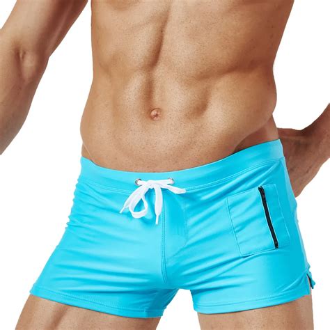 Mens Swimwear Swim Shorts Trunks Beach Board Shorts Swimming Short Pants Swimsuits Mens Running ...