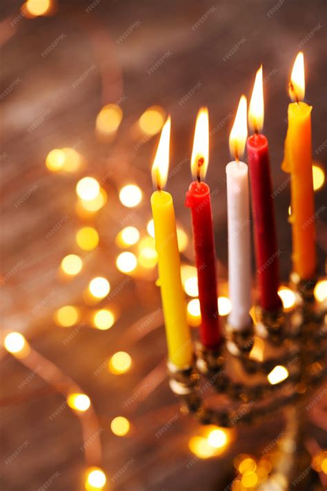 Free Photo | Hanukkah decoration with candles