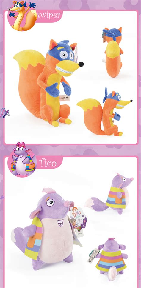 100% Genuine 15-30cm Dora the Explorer Boots swiper cartoon Plush Soft ...