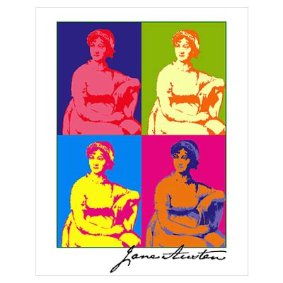 Jane Austen Pop Art by Pemberley | Pop art, Pop art posters, Pop art design