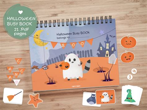 Halloween Busy Book Printable Kids Learning Book Halloween - Etsy