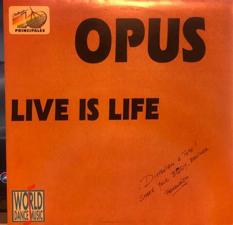 Opus - Live Is Life (1992, Vinyl) | Discogs