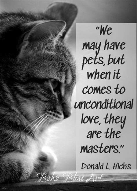 We may have pets but when it comes to unconditional love they are the masters. Pet Quote Wall ...
