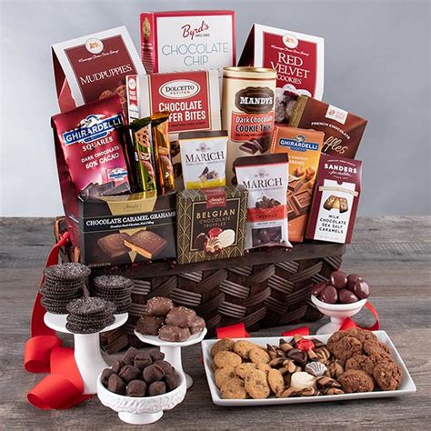 Holiday Chocolate Deluxe: Holiday Gourmet Gift Basket at Gift Baskets ETC