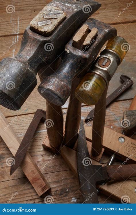 A Collection of Antique Hammers Stock Image - Image of collection ...