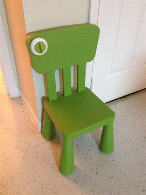 My kids' time out chair ... $15 ikea children's chair and a $1 ikea timer ... Inspired by ...