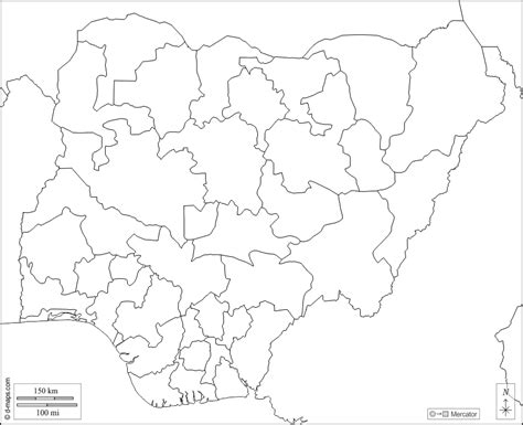 Nigeria free map, free blank map, free outline map, free base map ...