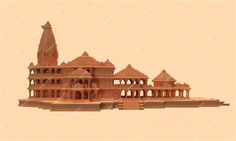 Premium PSD | Ayodhya Ram Mandir side view