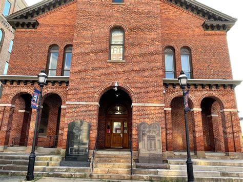 Entryway of Clearfield County Courthouse in Clearfield, Pennsylvania. Paul Chandler June 2021 ...