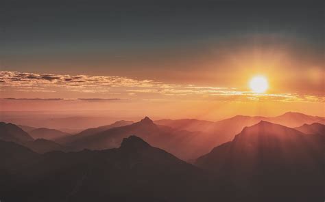 2880x1800 Sunrise Mountains Landscape Evening 5k Macbook Pro Retina ,HD 4k Wallpapers,Images ...