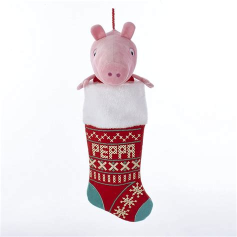 19" Pink Peppa Pig Plush Head with Stocking Christmas Hanging Ornament - Walmart.com - Walmart.com