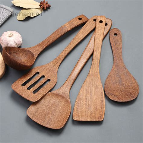 Wooden spatula kitchen nonstick wooden kitchenware wooden spoon Wooden Spatulas, Kitchen ...