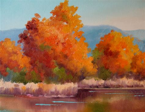 Nel's Everyday Painting: Mountain Pond, Autumn - SOLD