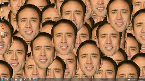 Nicolas Cage Creepy Face Desktop Background