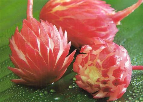 Radish Flower Vegetable Carving | Temple of Thai