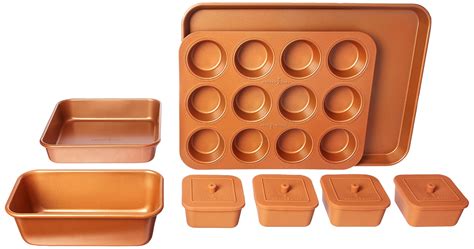 Copper Chef 12-Piece Set Nonstick Oven Bakeware, 12.8 x 5.12 x 18.11 ...