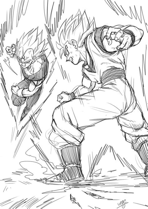 songoku vs vegeta by oume12 on DeviantArt