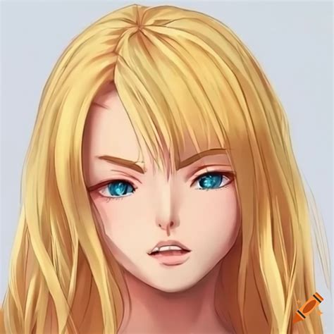 Blonde anime character illustration on Craiyon
