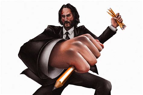 John Wick with a pencil, Digital illustration by me, 2020. : r/JohnWick