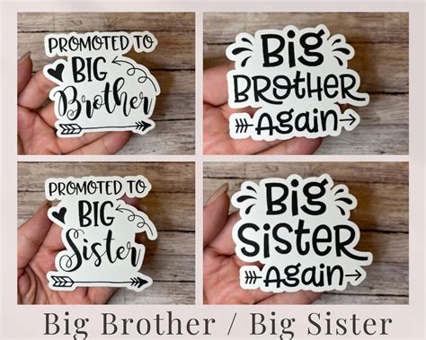 Big Brother Big Sister Sticker - Etsy