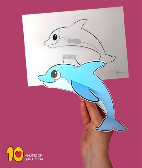 Dolphin Cut and Paste Craft – 10 Minutes of Quality Time