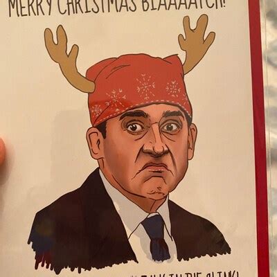 Funny Prison Mike Christmas Card the Office Christmas Funny - Etsy
