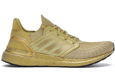 adidas Ultra Boost 20 Gold Metallic Men's - EG1343 - US