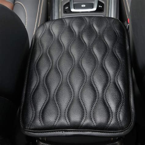 Reactionnx Auto Center Console Cover Armrest Pads, PU Leather Universal ...