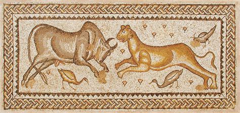 Large Roman Mosaic with Animals and Birds | Ancient roman art, Roman ...