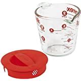 Amazon.com: Pyrex Prepware 4-Cup Measuring Cup, Clear with Red Lid and Measurements: Kitchen ...