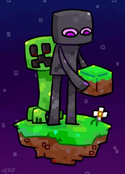 Creeper and Enderman by wirdhere on Newgrounds