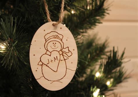 3.5 Personalized Christmas Ornament Snowman Ornament - Etsy