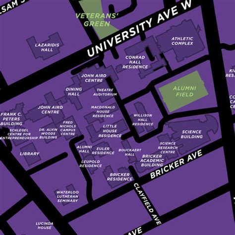 Wilfrid Laurier University - Waterloo Campus Map Print – Jelly Brothers